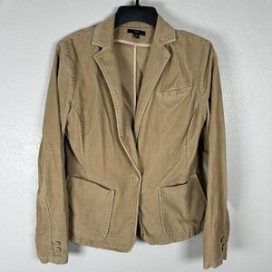 Gap Blazer‎ Womens Small Khaki Tan Corduroy Jacket Y2K VTG Vintage Academia